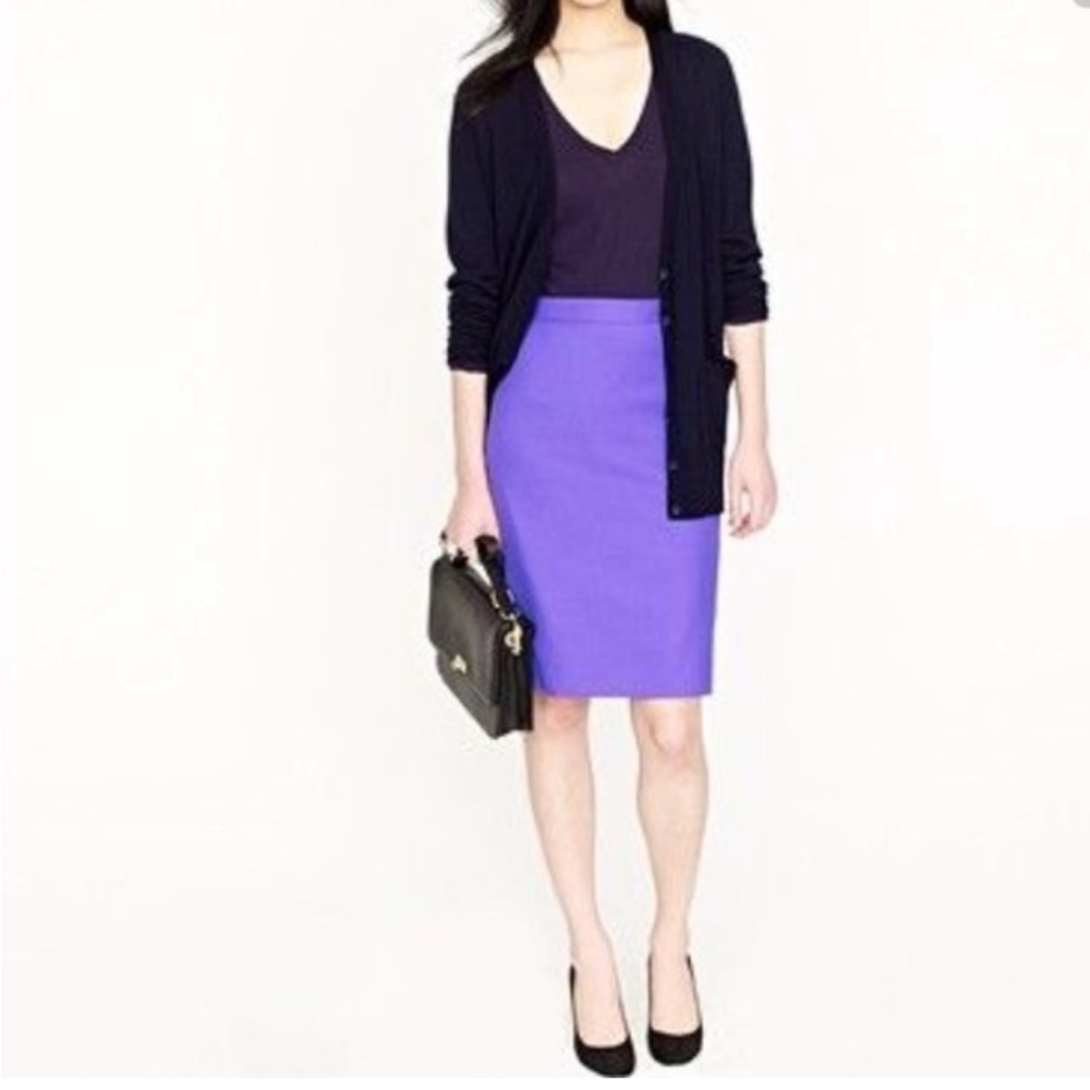 J. Crew - No. 2 Pencil Skirt Royal Purple Sz 10